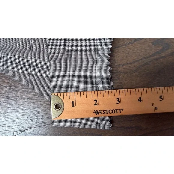 Yves Saint Laurent Pour Homme Grey Glen Plaid Super 120s Wool Suit Italy 48 7R - Picture 13 of 14